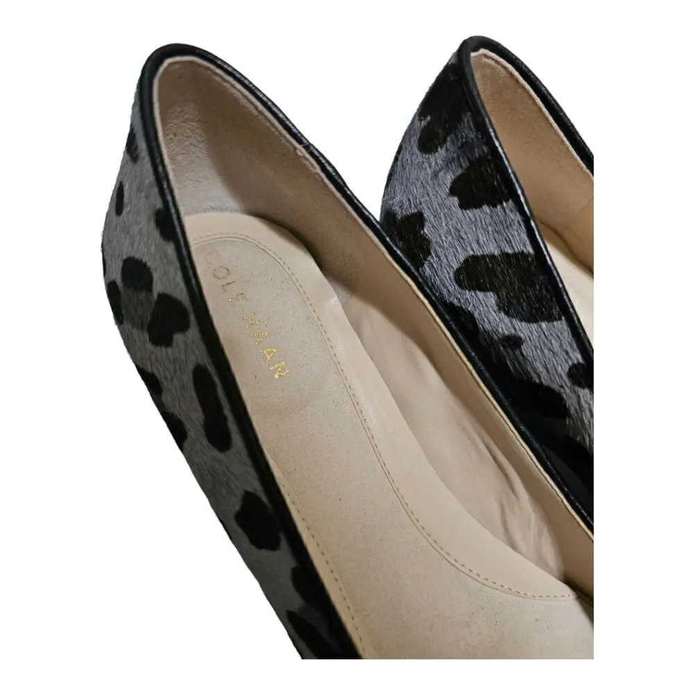 COLE HAAN The Go To Calf Hair Animal Print Wedge Pumps‎ Shoes - Size 6